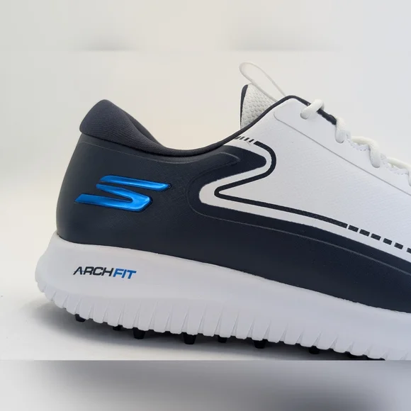 Skechers Go Golf Max 3 Size 9 ArchFit Waterproof Men's White and Navy Sneakers